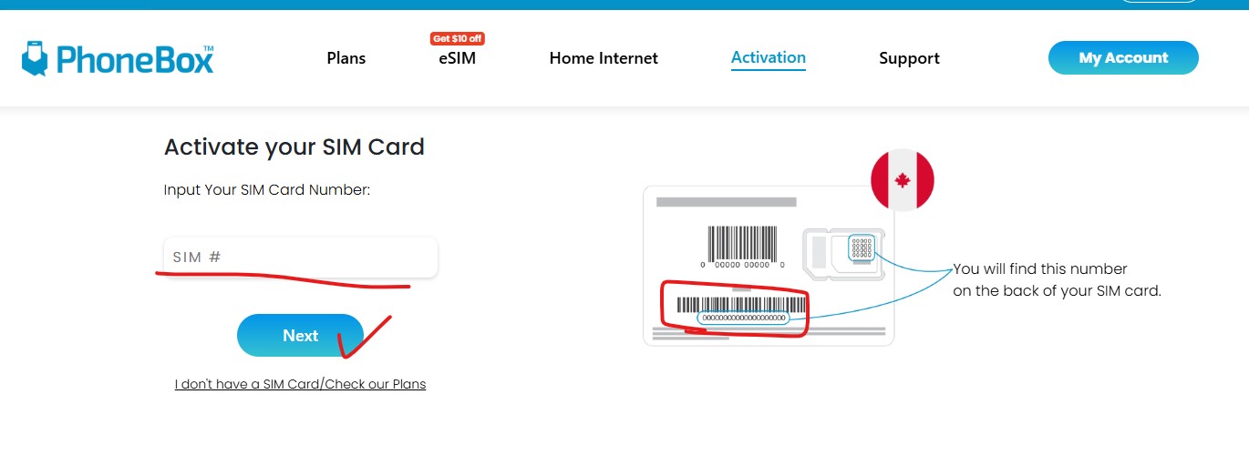 캐나다 장기 유심