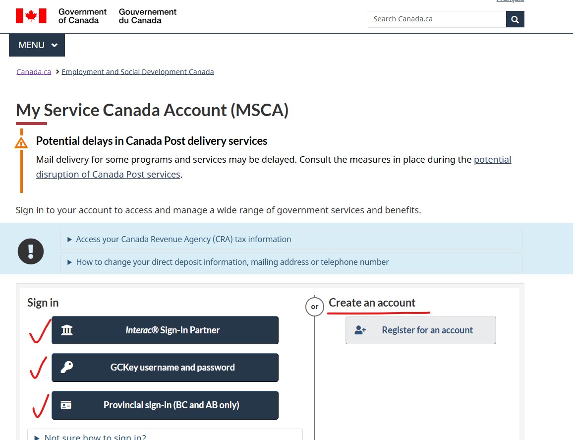 서비스 캐나다, Service Canada