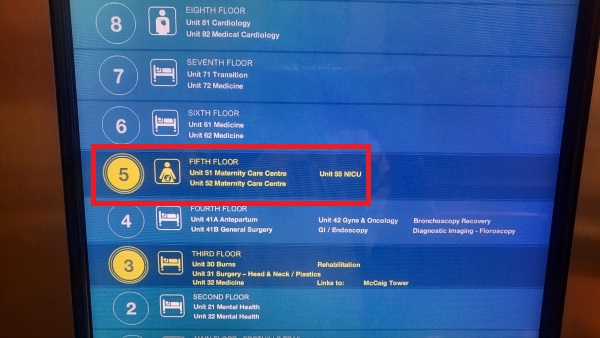 캘거리 풋힐 병원 분만실, calgary foothills labour and delivery services