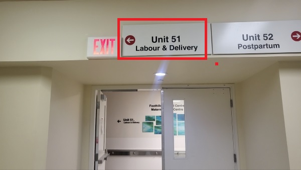 캘거리 풋힐 병원 분만실, calgary foothills labour and delivery services